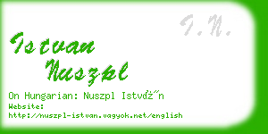 istvan nuszpl business card